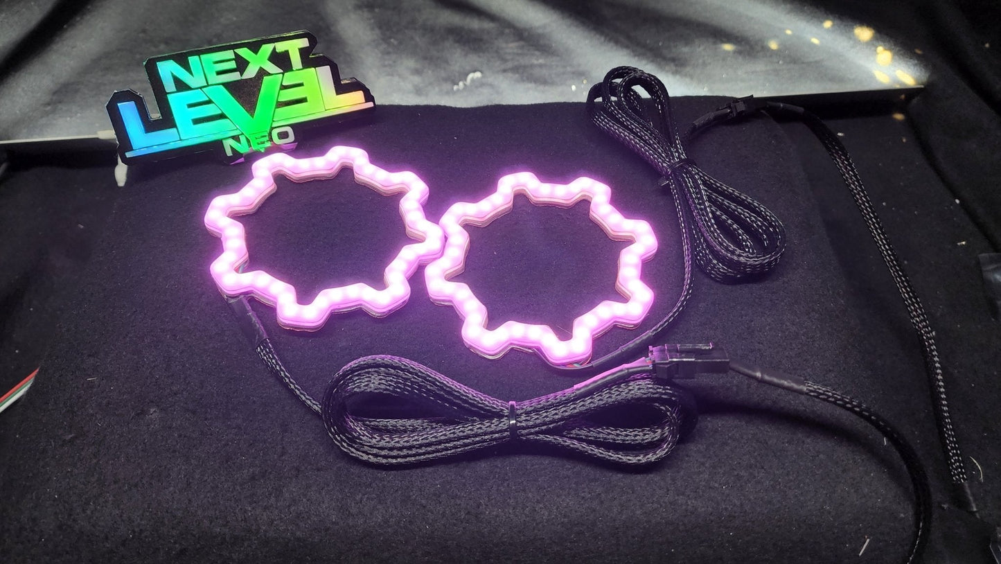 Gear RGB halos - Includes controller with DRL and Turn Signal Inputs