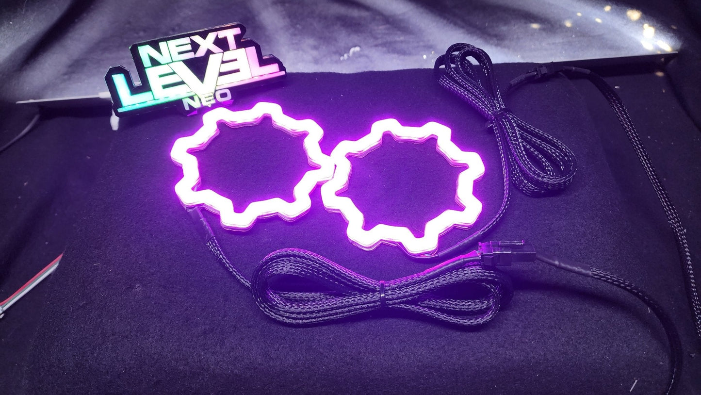 Gear RGB halos - Includes controller with DRL and Turn Signal Inputs