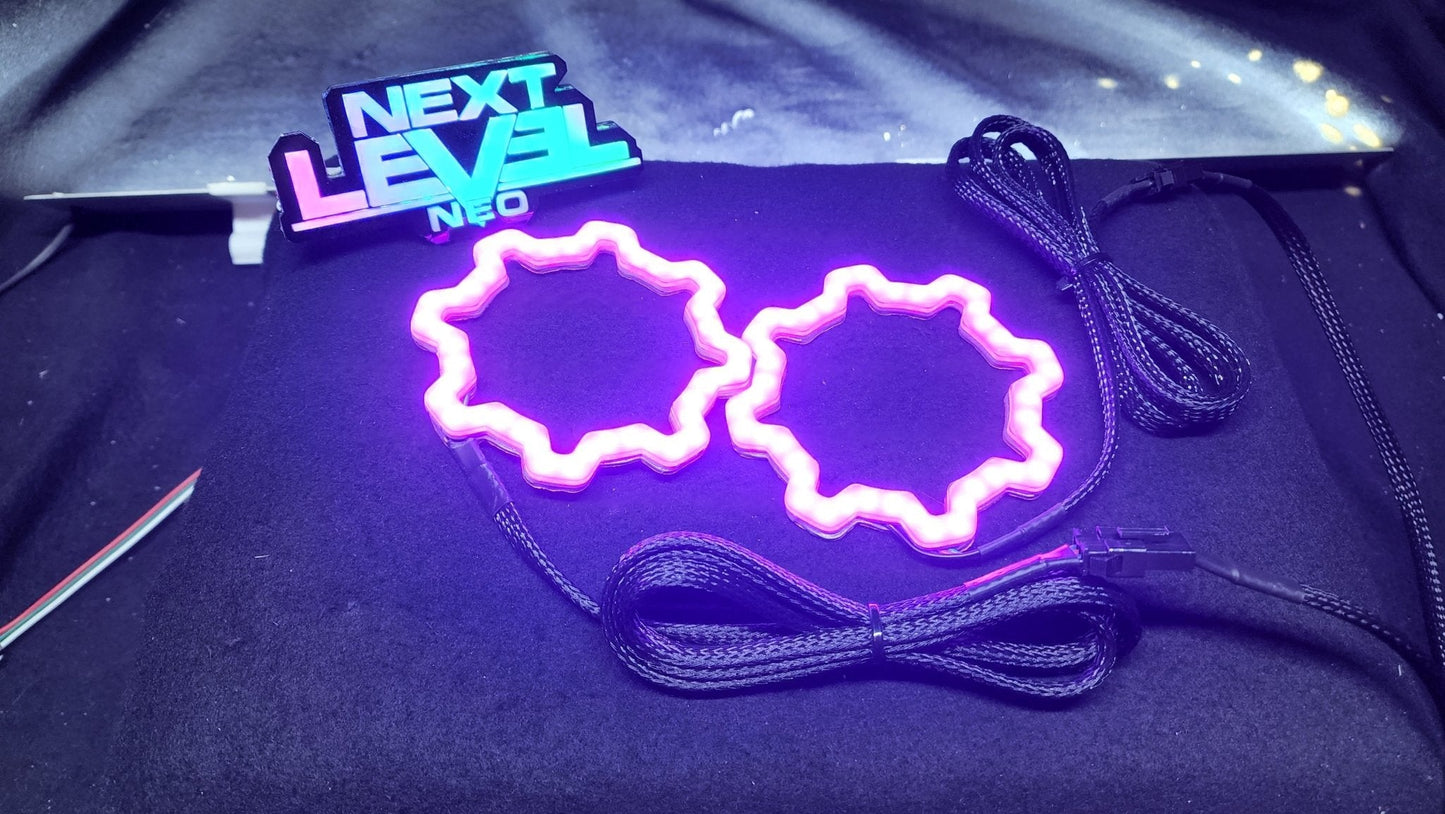 Gear RGB halos - Includes controller with DRL and Turn Signal Inputs