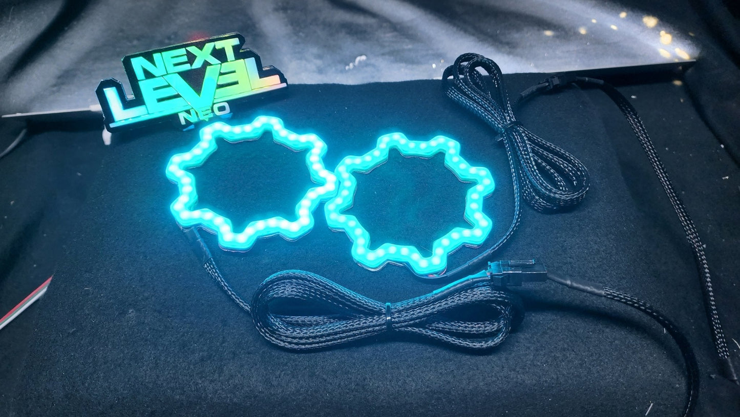 Gear RGB halos - Includes controller with DRL and Turn Signal Inputs