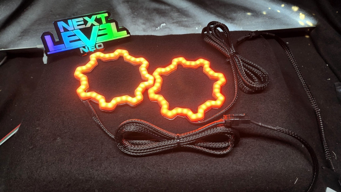 Gear RGB halos - Includes controller with DRL and Turn Signal Inputs