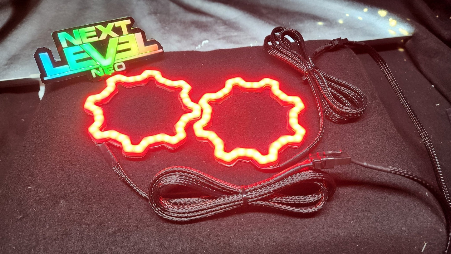 Gear RGB halos - Includes controller with DRL and Turn Signal Inputs