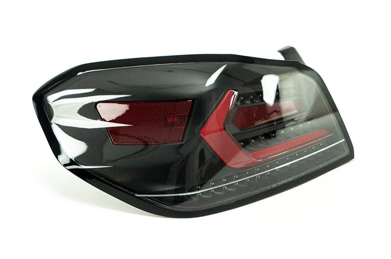OLM Evolution Tail Lights (Clear Lens, Black Base, Red Bar) - 2015-2021 WRX / STI