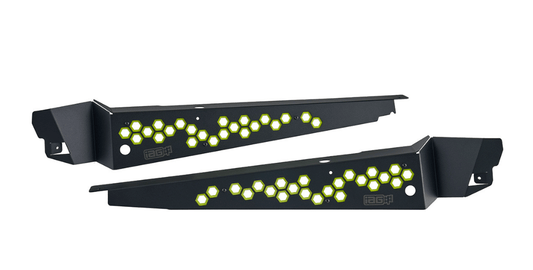 IAG Performance Fender Shroud Black w/ Neon Yellow Hexagon 2015 - 2021 WRX / 2015 - 2021 STI - IAG - ACC - 2601NY - Subimods.com