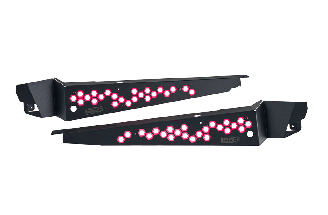 IAG Performance Fender Shroud Black w/ Pink Hexagon 2015 - 2021 WRX / 2015 - 2021 STI - IAG - ACC - 2601PK - Subimods.com