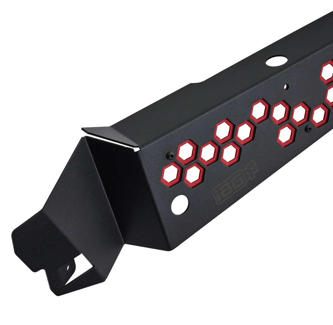 IAG Performance Fender Shroud Black w/ Red Hexagon 2015 - 2021 WRX / 2015 - 2021 STI - IAG - ACC - 2601RD - Subimods.com