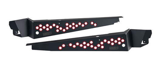 IAG Performance Fender Shroud Black w/ Red Hexagon 2015 - 2021 WRX / 2015 - 2021 STI - IAG - ACC - 2601RD - Subimods.com