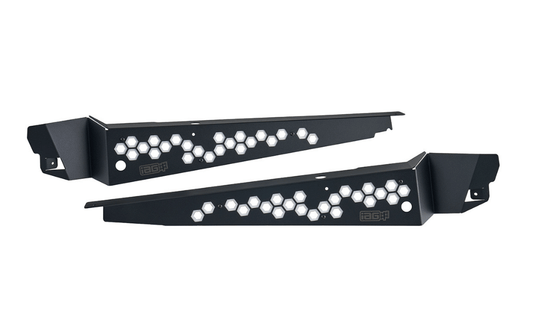 IAG Performance Fender Shroud Black w/ White Hexagon 2015 - 2021 WRX / 2015 - 2021 STI - IAG - ACC - 2601WH - Subimods.com