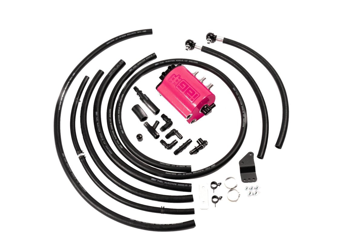 IAG Performance V3 Street Series Air / Oil Separator (AOS) Hyper Pink 2006-2007 WRX / 2004-2007 STI - IAG-ENG-7180HP - Subimods.com