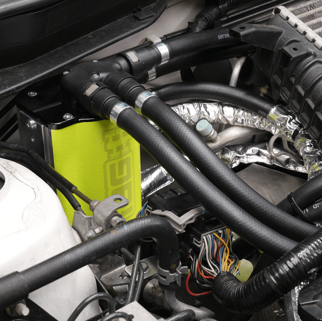 IAG Performance V3 Street Series Air / Oil Separator (AOS) Neon Yellow 2008 - 2014 WRX / 2008 - 2021 STI / 2009 - 2013 Forester XT / 2005 - 2009 Legacy GT / 2005 - 2009 Outback XT - IAG - ENG - 7186NY - Subimods.com