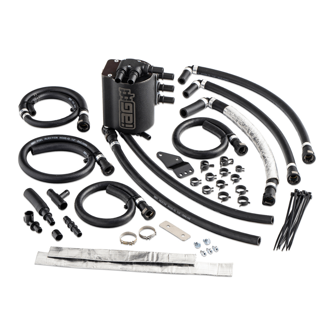 IAG Performance V3 Street Series Air / Oil Separator (AOS) Wrinkle Black 2008 - 2014 WRX / 2008 - 2021 STI / 2009 - 2013 Forester XT / 2005 - 2009 Legacy GT / 2005 - 2009 Outback XT - IAG - ENG - 7186BK - Subimods.com