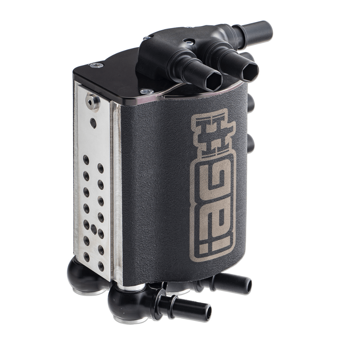IAG Performance V3 Street Series Air / Oil Separator (AOS) Wrinkle Black 2008 - 2014 WRX / 2008 - 2021 STI / 2009 - 2013 Forester XT / 2005 - 2009 Legacy GT / 2005 - 2009 Outback XT - IAG - ENG - 7186BK - Subimods.com