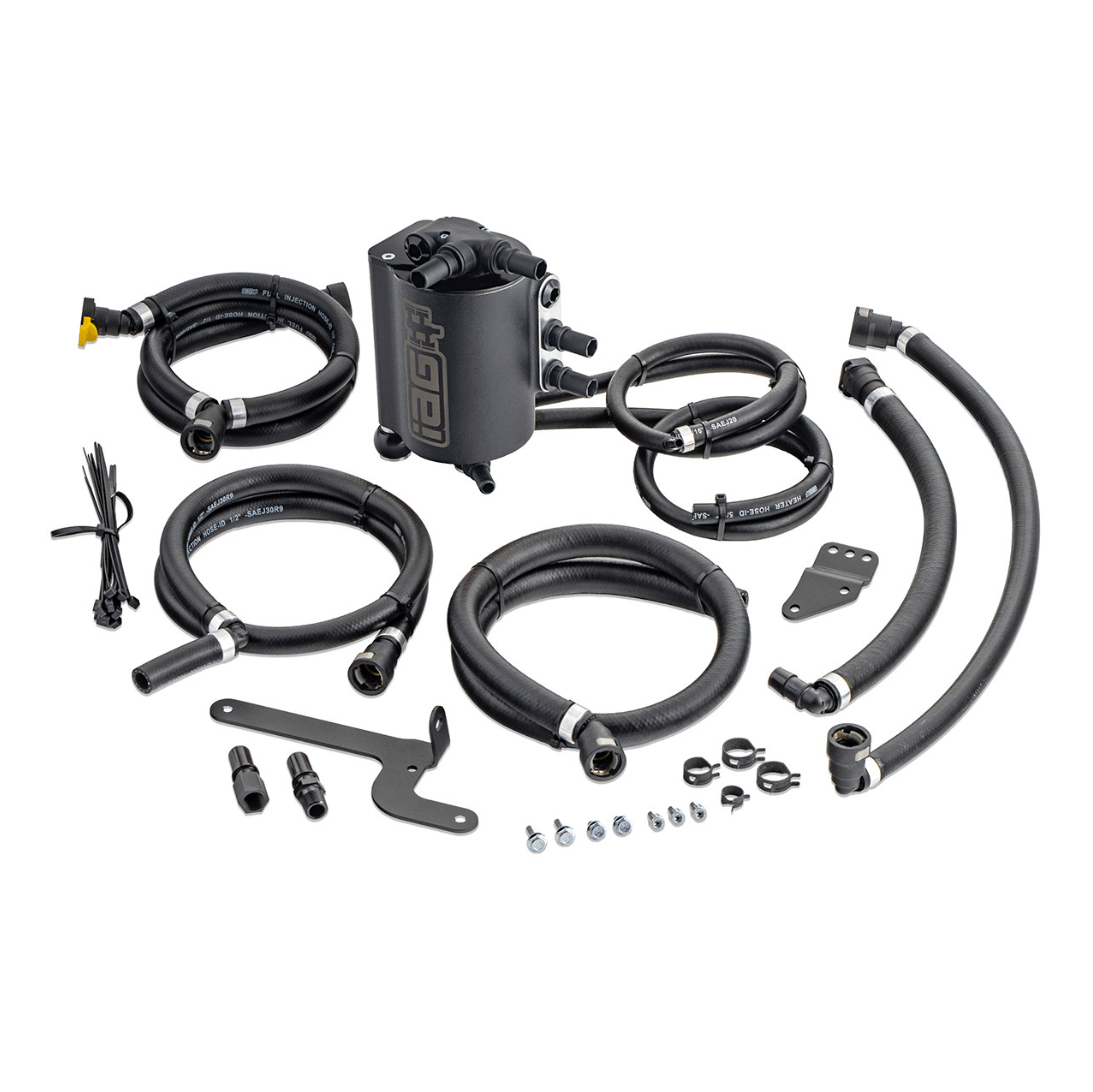 IAG Performance V3 Street Series Air / Oil Separator (AOS) Wrinkle Black 2015 - 2021 WRX / 2014 - 2018 Forester XT - IAG - ENG - 7187BK - Subimods.com
