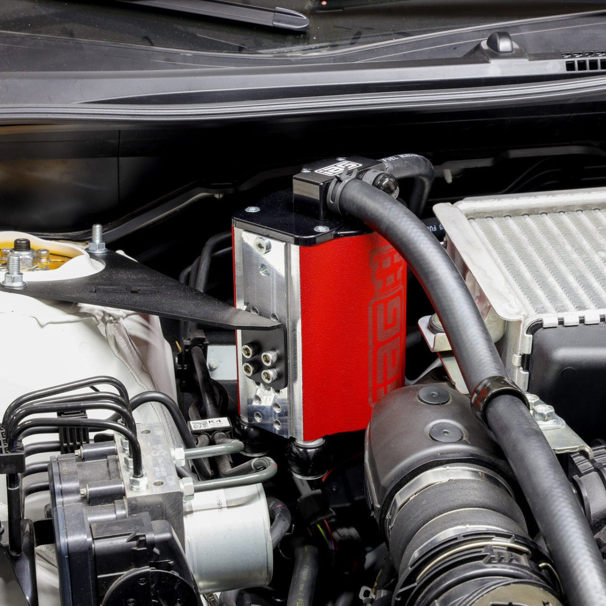 IAG Performance V3 Street Series Air / Oil Separator (AOS) Wrinkle Red 2022-2024 WRX - IAG-ENG-7183RD - Subimods.com