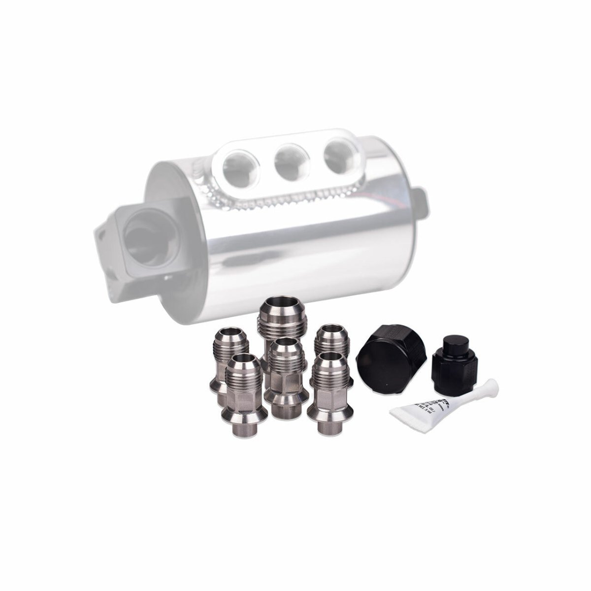 IAG Stainless Steel AN Breather Fitting Set 2006 - 2014 WRX / 2004 - 2021 STI - IAG-ENG-7301 - Subimods.com