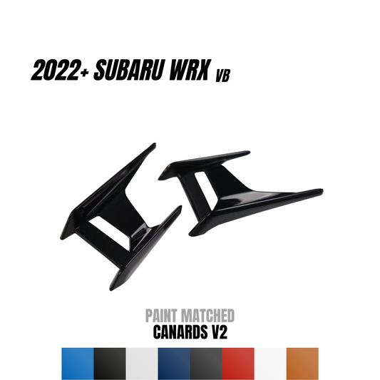 JDMuscle 22-25 WRX Canards V2 - Paint Matched / Gloss Black / ABS