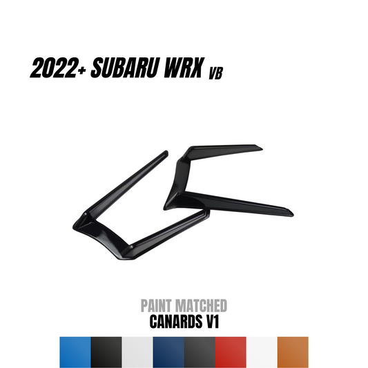 JDMuscle 22-25 WRX Canards V1 - ABS / Paint Matched / Gloss Black