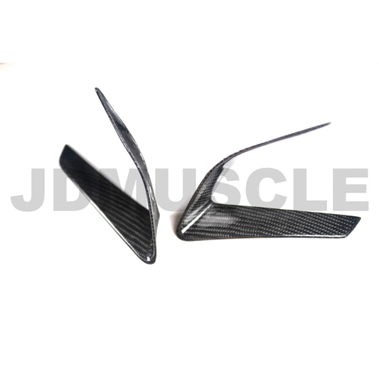 JDMuscle Tanso Carbon Fiber Headlight Accent for Subaru WRX / STI 2015-2017 or Varis Arising II Front Bumper