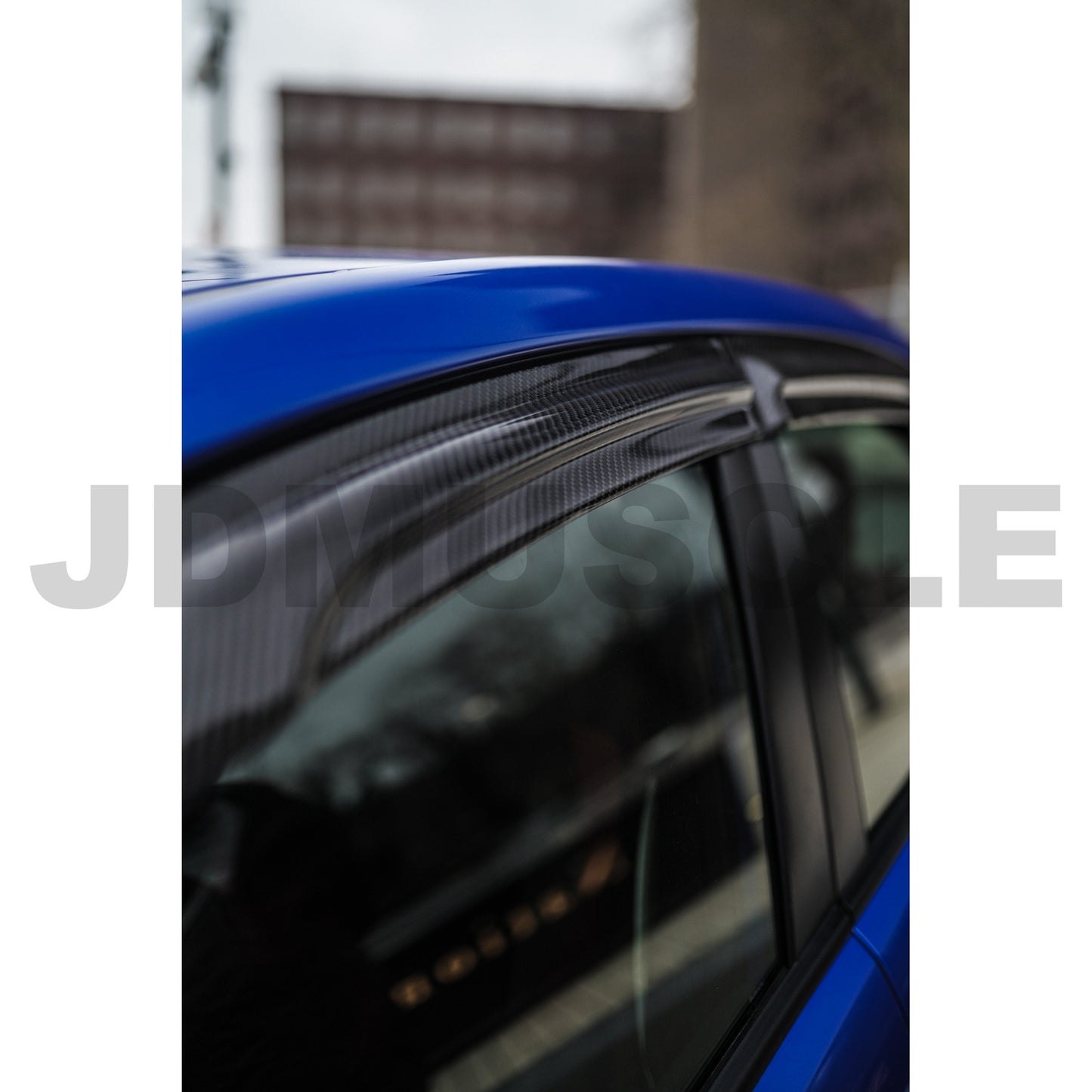 JDMuscle 15-21 WRX/STI Tanso Carbon Fiber Rain Guard / Wind Deflector