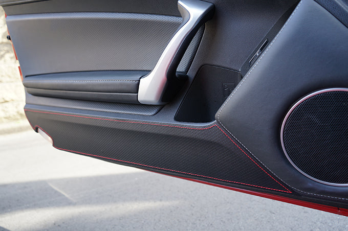 Revel  2022 GR86/BRZ GT Design Kick Panel Cover | Red Stitch- 4 Pieces | 1TR5GDCS01R
