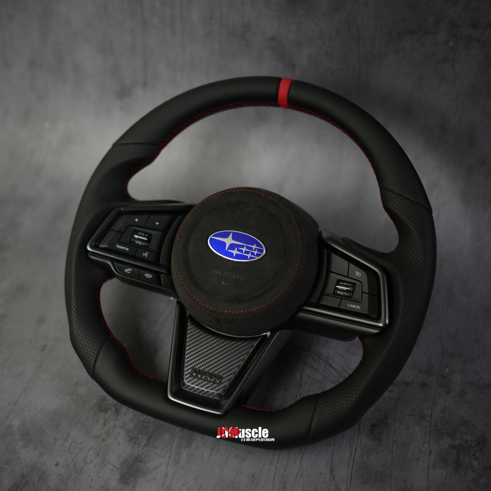 JDMuscle 22-25 WRX Custom Steering Wheel compatible w/ MT and CVT | Carbon Fiber / Painted / Alcantara / Leather / Forged / Honey Comb / LED
