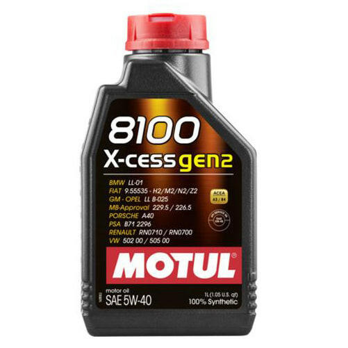 Motul 5W40 8100 X-CESS Gen 2 Synthetic Motor Oil - 1L (110904).