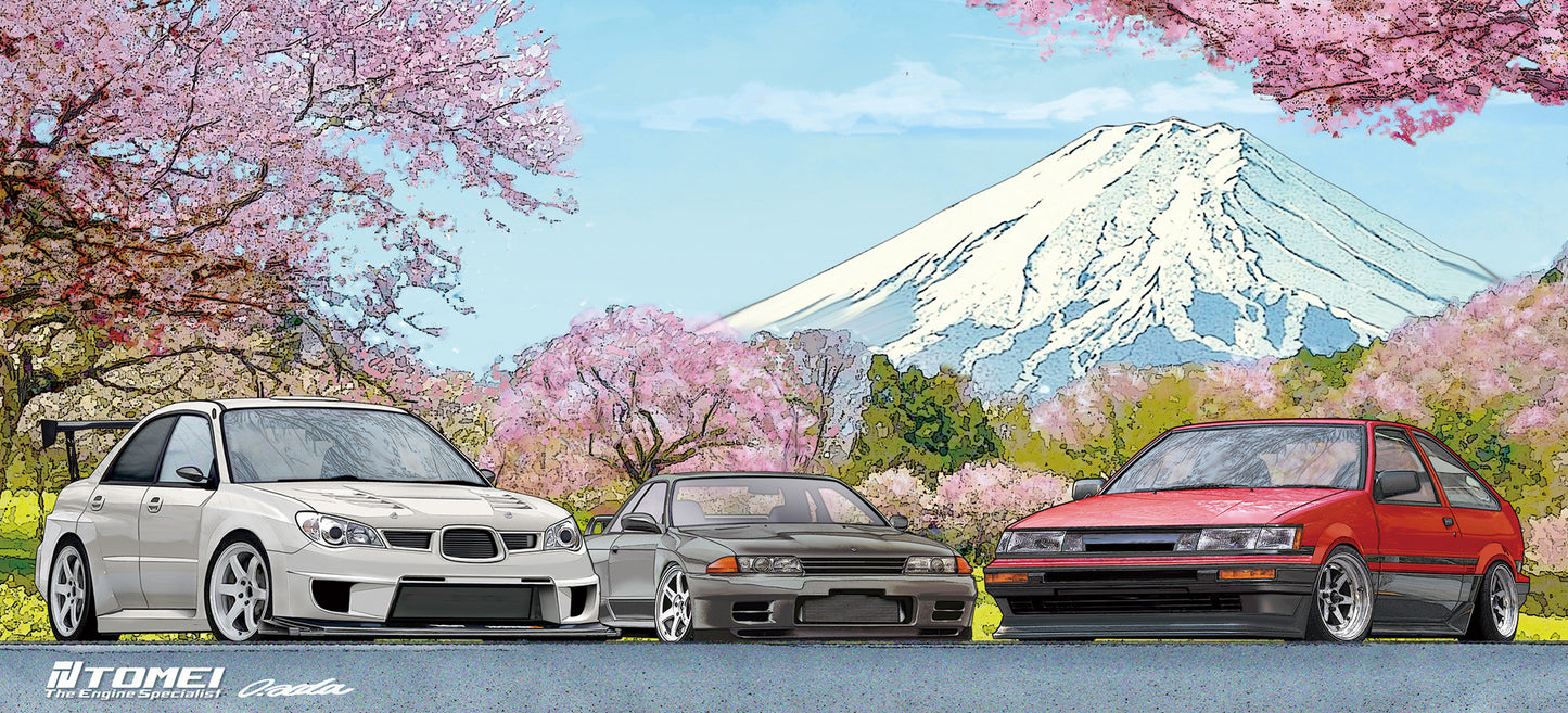 MUG WHITE GDB/BNR32/AE86 CHERRY BLOSSOM Mt.FUJI