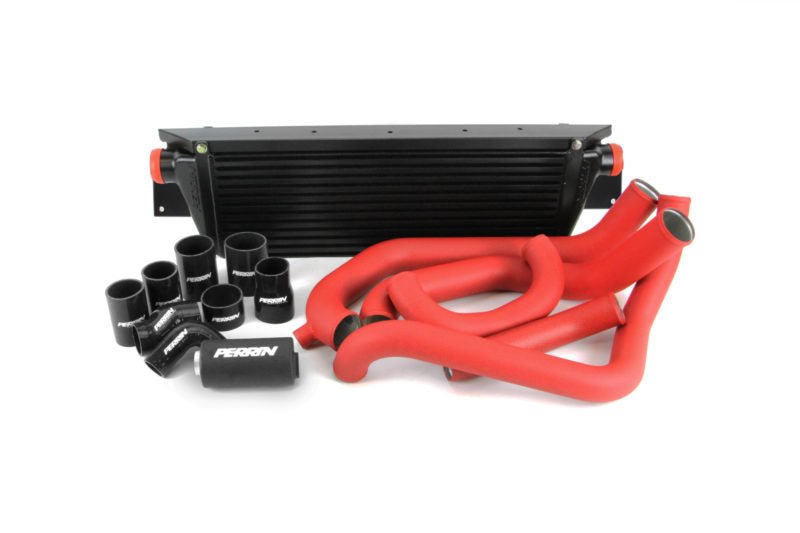 Perrin Front Mount Intercooler w/ Boost Tube Piping Kit 2008-2014 STI - P-FMIC-08STI-1SL-2BK/BK - Subimods.com