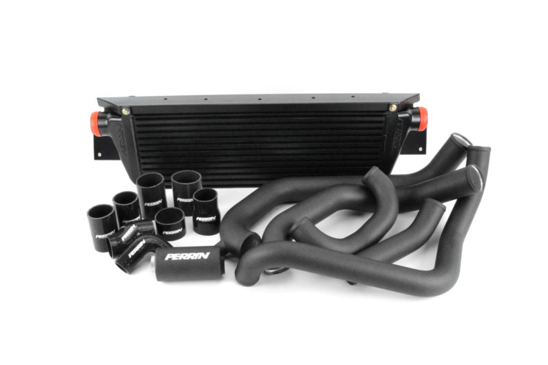 Perrin Front Mount Intercooler w/ Boost Tube Piping Kit 2008-2014 STI - P-FMIC-08STI-1SL-2BK/BK - Subimods.com