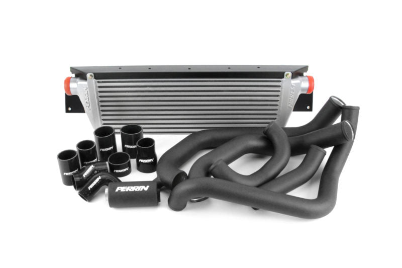 Perrin Front Mount Intercooler w/ Boost Tube Piping Kit 2008-2014 STI - P-FMIC-08STI-1SL-2BK/BK - Subimods.com