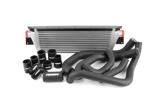 Perrin Front Mount Intercooler w/ Boost Tube Piping Kit 2008-2014 STI - P-FMIC-08STI-1SL-2BK/BK - Subimods.com