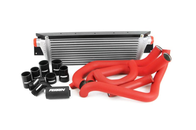 Perrin Front Mount Intercooler w/ Boost Tube Piping Kit 2008-2014 STI - P-FMIC-08STI-1SL-2BK/BK - Subimods.com