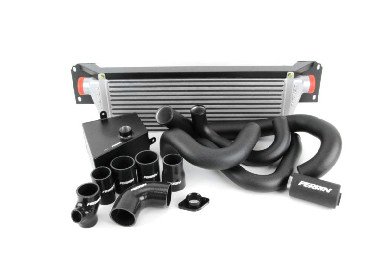 Perrin Front Mount Intercooler w/ Boost Tube Piping Kit 2015-2021 WRX - P-FMIC-15WRX-1SL-2BK/BK - Subimods.com