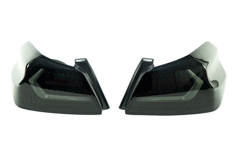 OLM Evolution Tail Lights (Smoked Lens, Black Base, White Bar) - 15+ WRX / STI