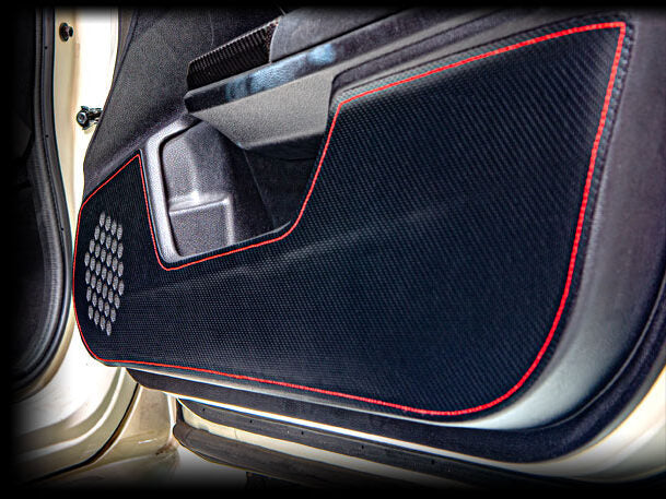 Revel  2022 GR86/BRZ GT Design Kick Panel Cover | Red Stitch- 4 Pieces | 1TR5GDCS01R
