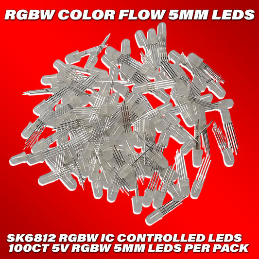 Flow Series RGBW 5mm leds(100 count pack) - SK6812 RGBW