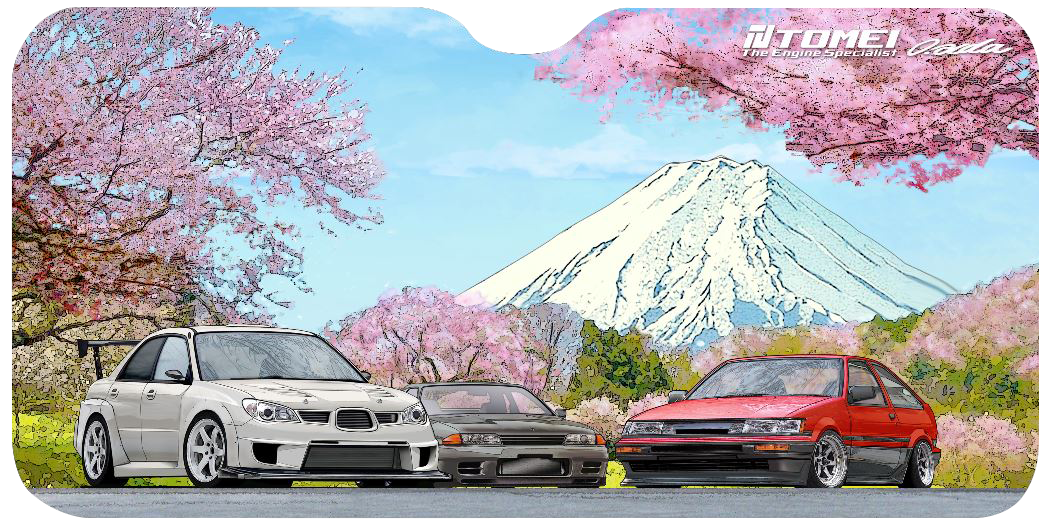 SUN SHADE 59*28 GDB/BNR32/AE86 CHERRY BLOSSOM Mt.FUJI