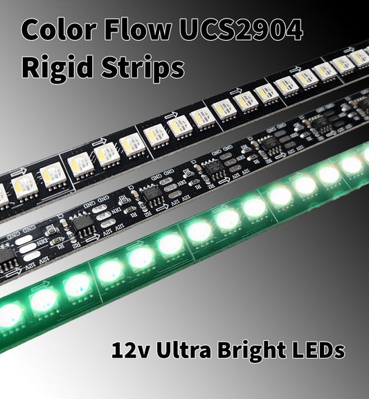 Flow Series 12mm Rigid Strips - UCS2904 RGBW - 2 Half Meter Strips