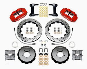 Wilwood 6R Drilled and Slotted Big Brake Kit Front Red 2013-2024 BRZ / 2013-2016 FRS / 2017-2021 86 / 2022-2024 GR86 - 140-12870-DR - Subimods.com