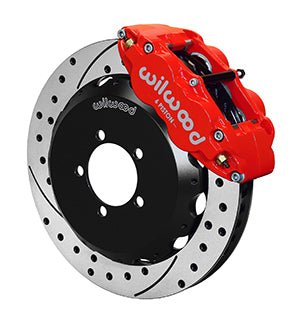 Wilwood 6R Drilled and Slotted Big Brake Kit Front Red 2013-2024 BRZ / 2013-2016 FRS / 2017-2021 86 / 2022-2024 GR86 - 140-12870-DR - Subimods.com