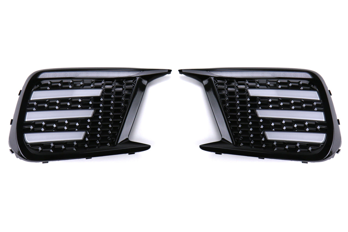 OLM Clear Tri-Bar Fog Light Bezel - 2018-2021 Subaru STI / 2018 WRX