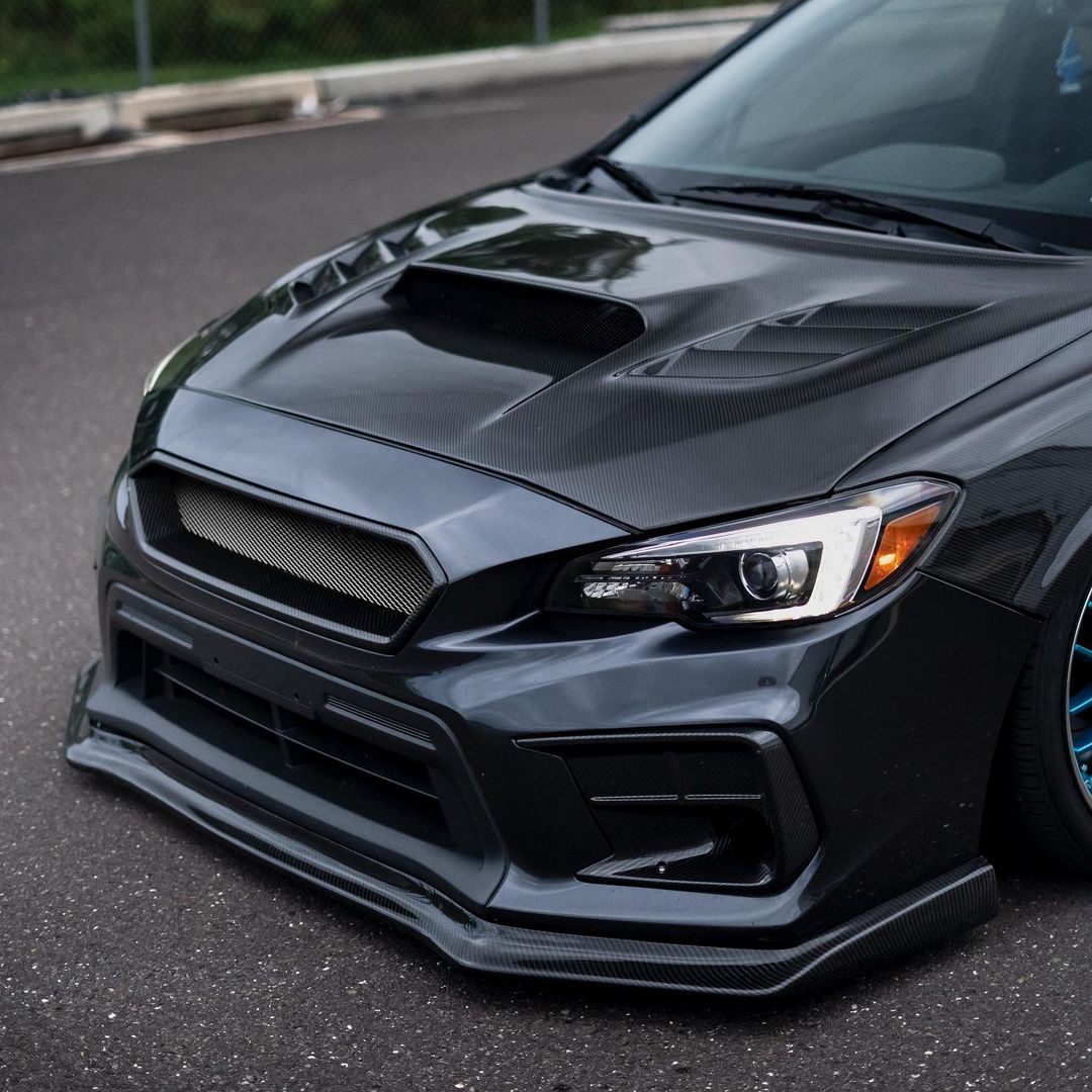 JDMuscle 15-21 WRX/STI Tanso Carbon Fiber Hood V2 w/ heat extract