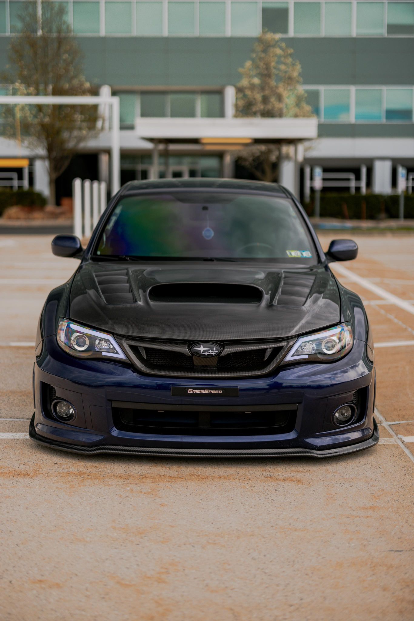 JDMuscle 08-14 WRX/STI Carbon Fiber Hood V3 w/ Heat Extract