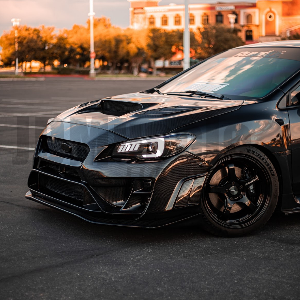 JDMuscle Tanso Carbon Fiber Hood V2 w/ heat extract - 2015+ WRX/STI-Hoods-JDMuscle-JDMuscle